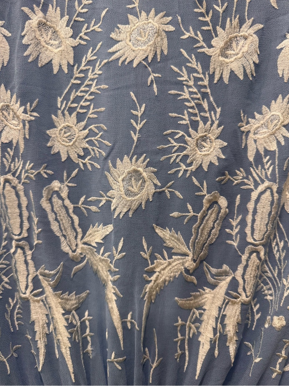 Free People Light Blue Embroidered Sheer Dress.  Size XS - Picture 9 of 9